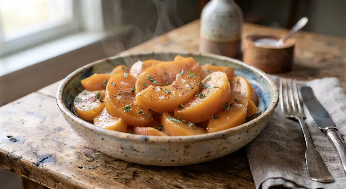 Steamed Pumpkin Wedges